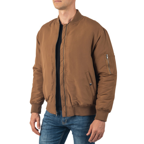 Alpine Swiss Damon Mens Bomber Jacket Warm Quilted Flight Jacket